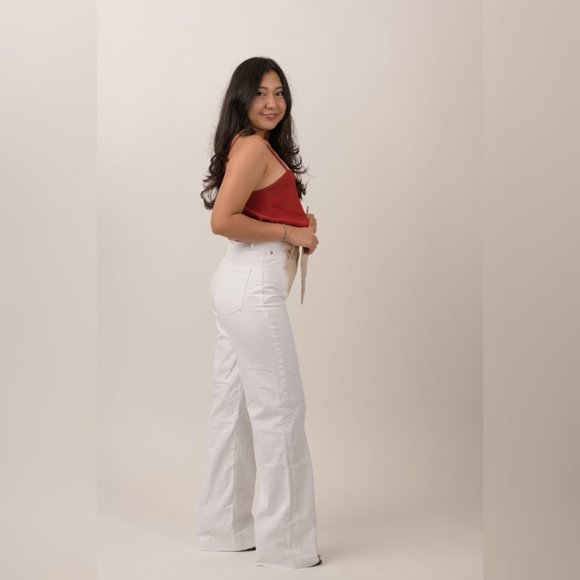 Zara  Brilliant Red Sleeve Top - Picture 2 of 4